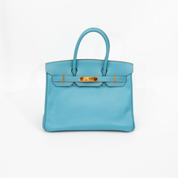 Hermès Tasche Birkin 30 Courchevel Epsom Bleu Jean 2000
