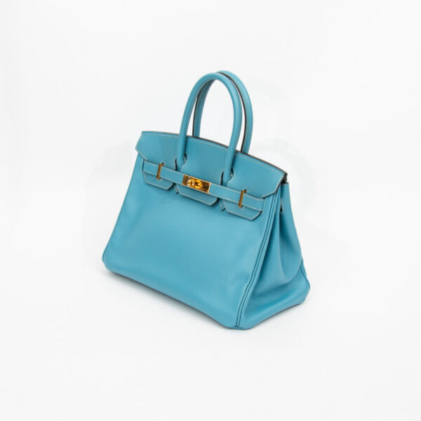 Hermès Tasche Birkin 30 Courchevel Epsom Bleu Jean 2000