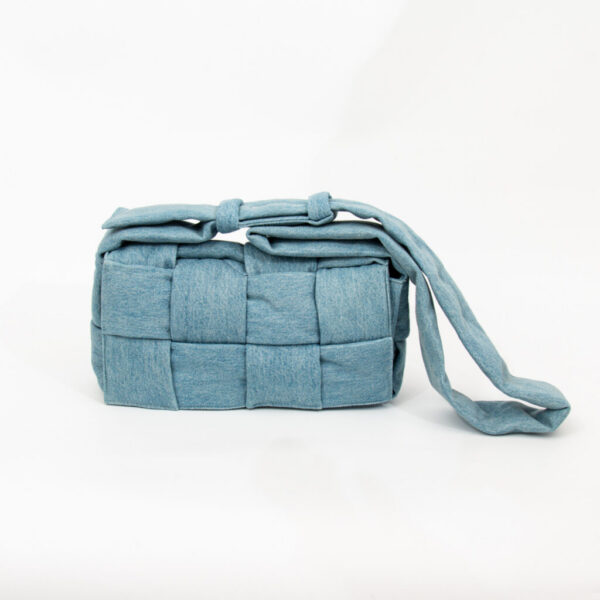 Bottega Veneta Maxi Intrecciato Cassette Bag Made Of Denim In Blue