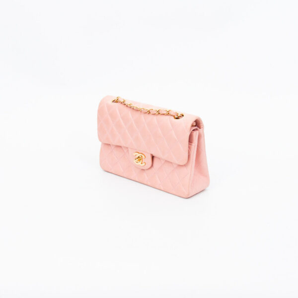 Bolso Chanel Timeless Double Flap pequeño, rosa con herrajes dorados, 2004-2005, 9055876
