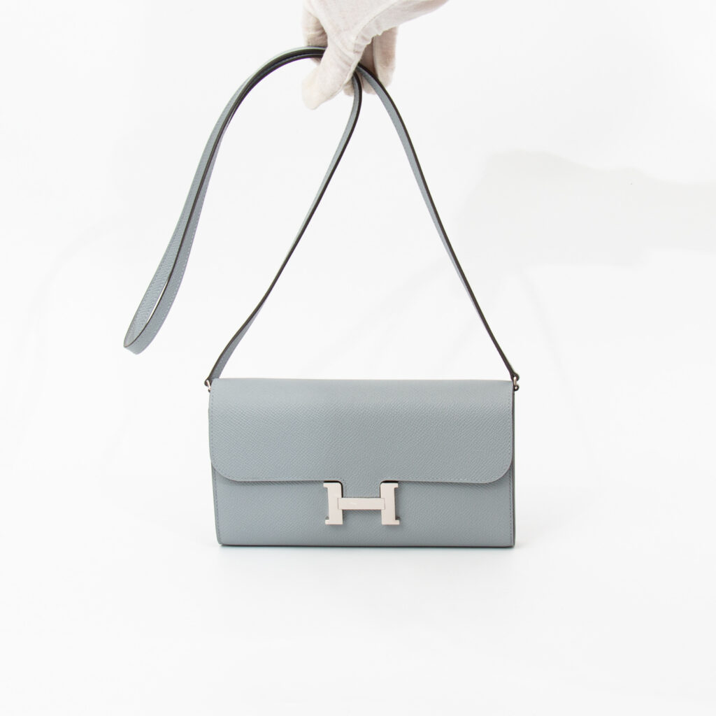 Hermès Constance Wallet to go Tasche Epsom Gris Pantin 2026 Full Set