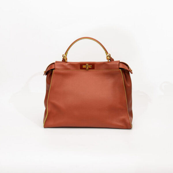 Fendi Peekaboo ISeeU Leder Handtasche Braun