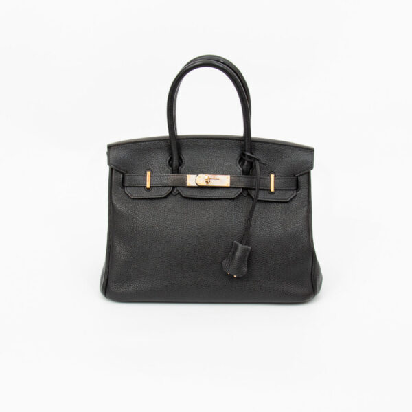 Hermès Birkin 30 Togo Leather Handbag, Black with Gold Hardware, 2018