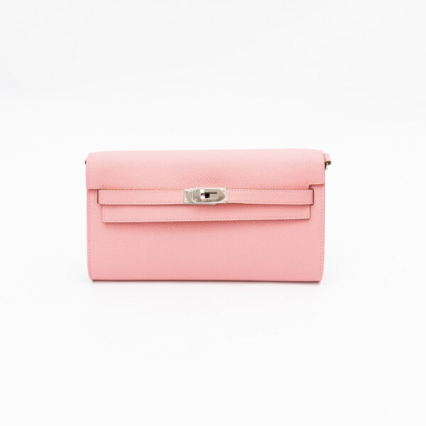 Hermès Kelly Wallet to Go Rose Confetti Tasche Palladium Hardware