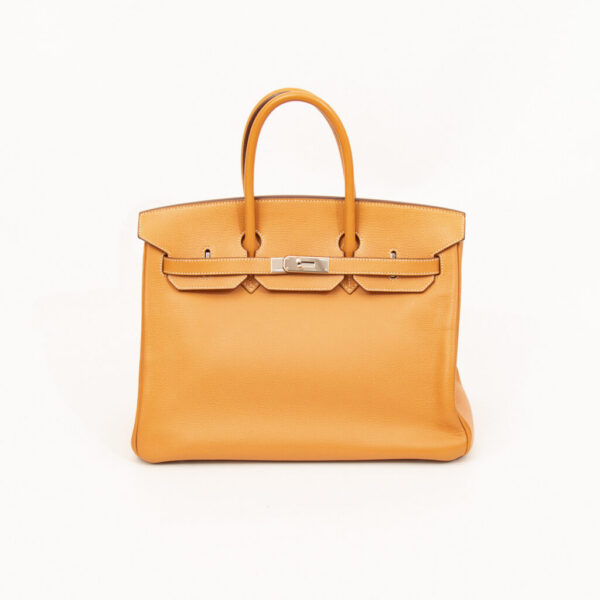 Hermès Tasche Birkin 35 Retourne Ardennes Leder Natural 2007