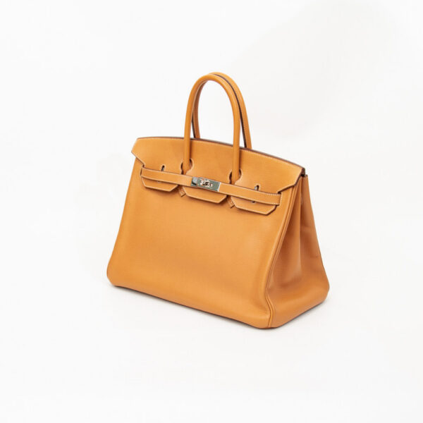 Hermès Tasche Birkin 35 Retourne Ardennes Leder Natural 2007
