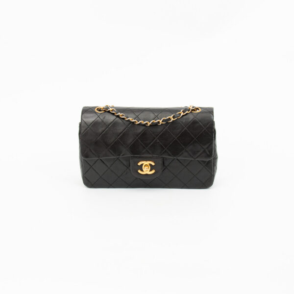 Chanel Tasche Timeless Double Flap Small Schwarz 1989–1991 1199460