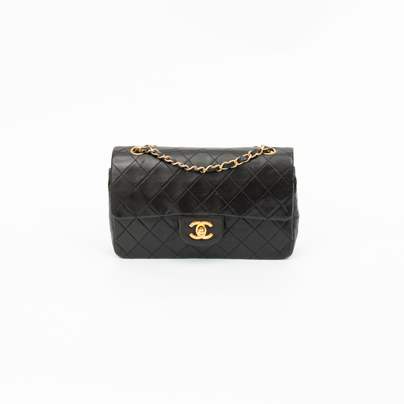 Chanel Tasche Timeless Double Flap Small Schwarz 1989–1991 1199460