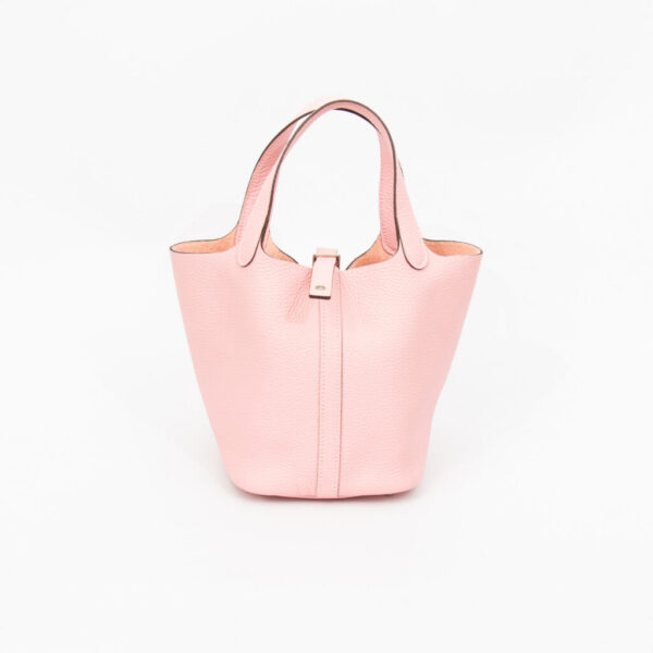 Hermès handbag Picotin 18 Taurillon Clemence Rose Sakura 2023