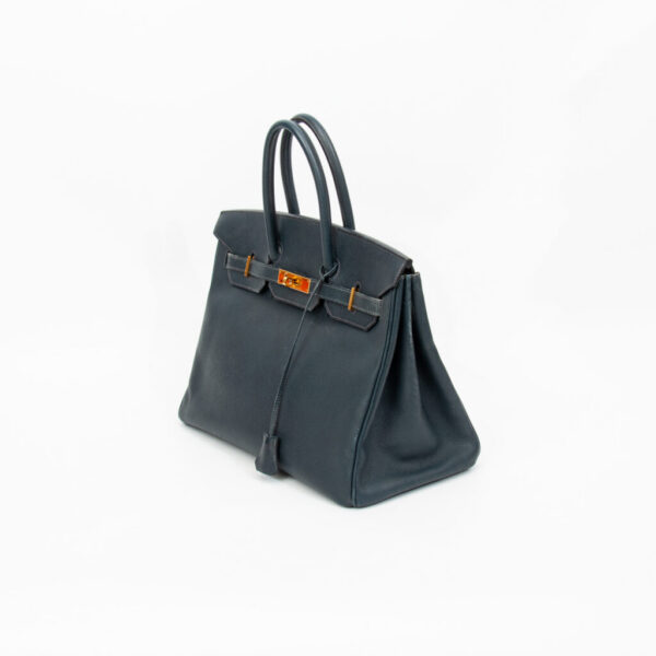 Hermès Tasche Birkin 35 Blue de plus Retourne Epsom 2003