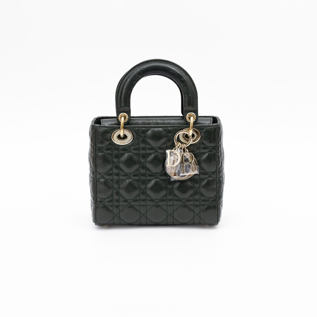Christian Dior Tasche My Lady Dior Leder Grün GHW