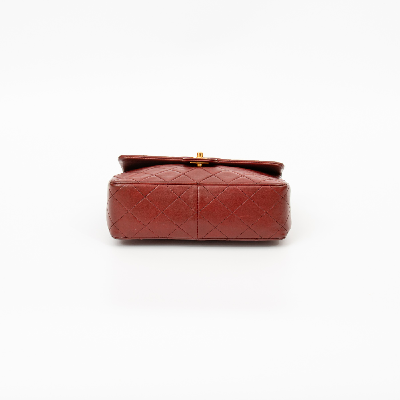 Chanel handbag, single flap, lambskin, fawn brown with gold hardware – Image 5