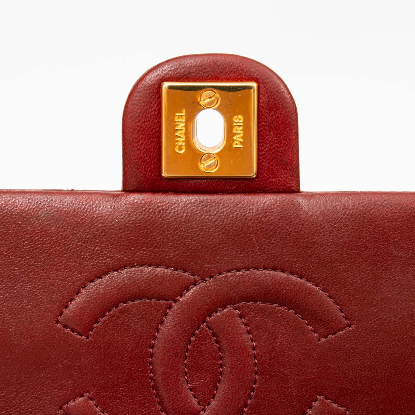 Chanel handbag, single flap, lambskin, fawn brown with gold hardware – Image 9