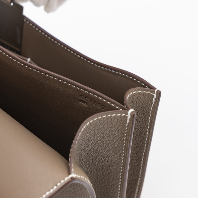 Hermès Constance Mini Chèvre Mysore Cuir Étoupe Palladium Hardware Bag - Image 11