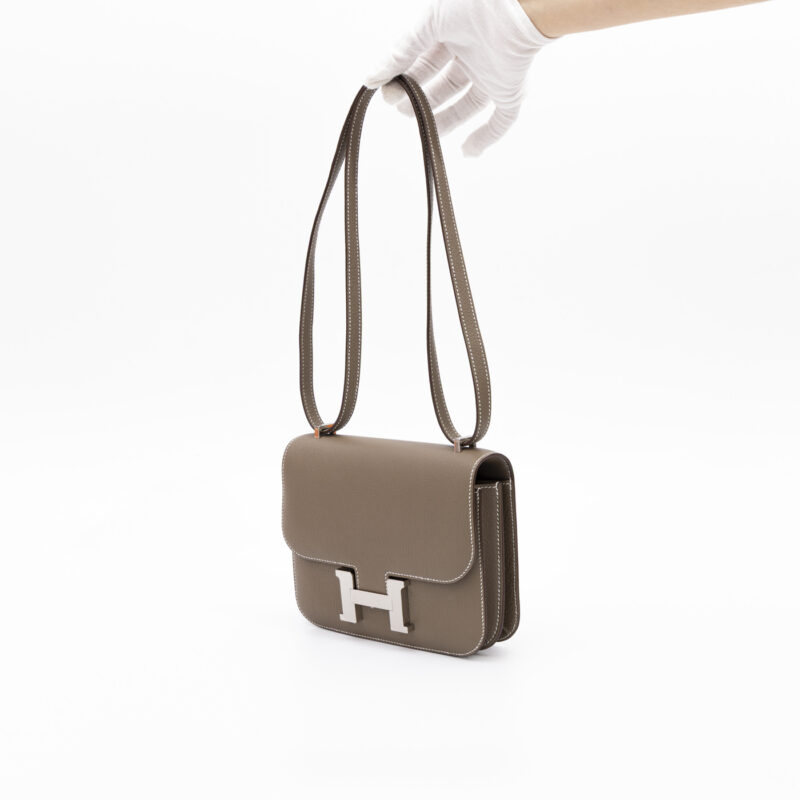 Hermès Constance Mini Chèvre Mysore Cuir Étoupe Palladium Hardware Bag - Image 2