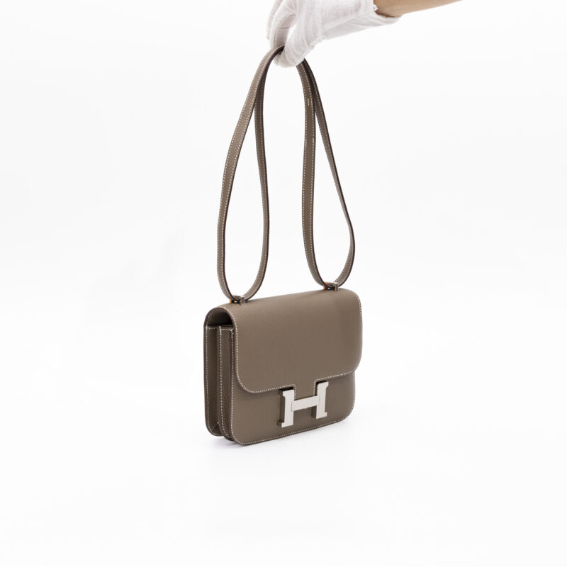 Hermès Constance Mini Chèvre Mysore Cuir Étoupe Palladium Hardware Bag - Image 3