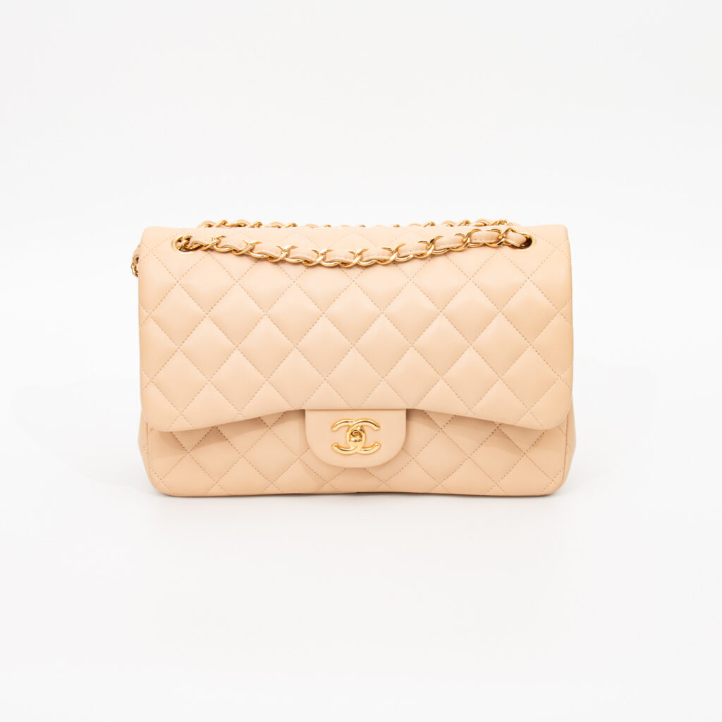 Chanel Tasche Timeless Jumbo Beige Mit Goldener Hardware 2011 14764889