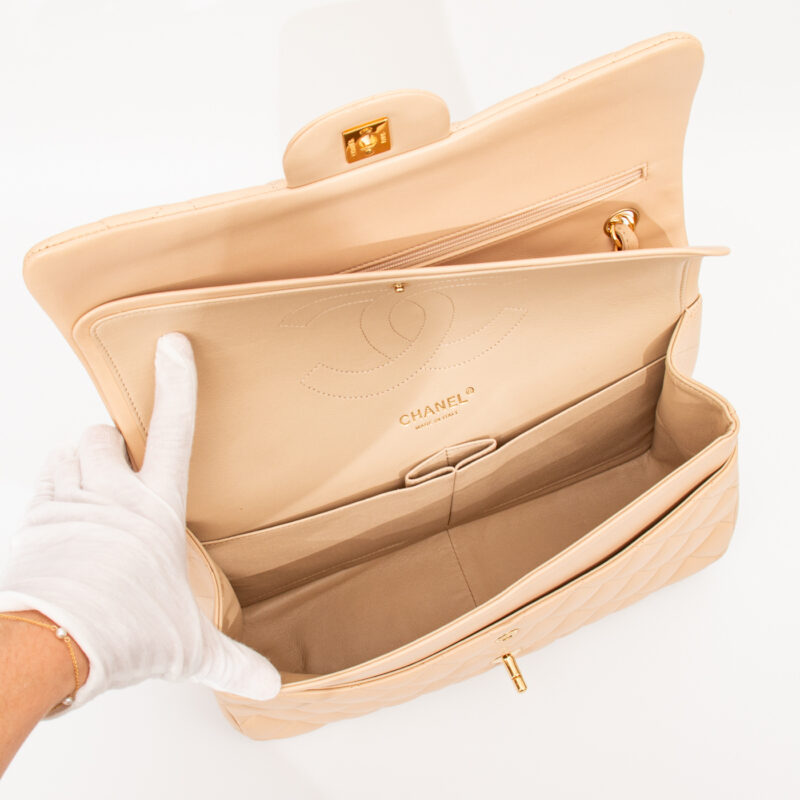 Chanel Tasche Timeless Jumbo Beige Mit Goldener Hardware 2011 14764889 – Bild 11