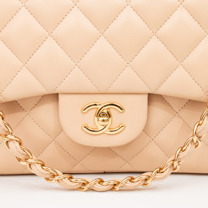 Chanel Tasche Timeless Jumbo Beige Mit Goldener Hardware 2011 14764889 – Bild 7