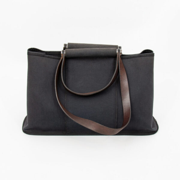 Hermès Shopper Cabag Elan 39 Pm Toile Officier Vache Hunter Black 2008