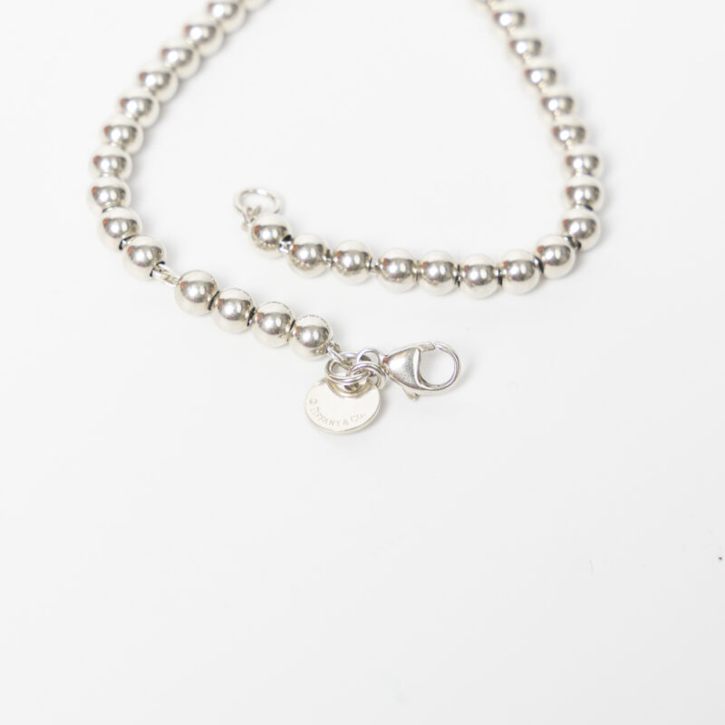 Tiffany Kugel Armband Silber mit Herz Anhänger – Bild 2