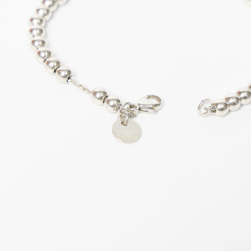 Tiffany Kugel Armband Silber mit Herz Anhänger – Bild 3