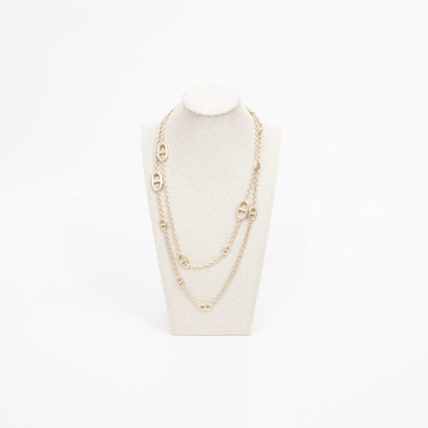 Collar Hermès Chaine D Ancre Farandole En Plata 925 120cm