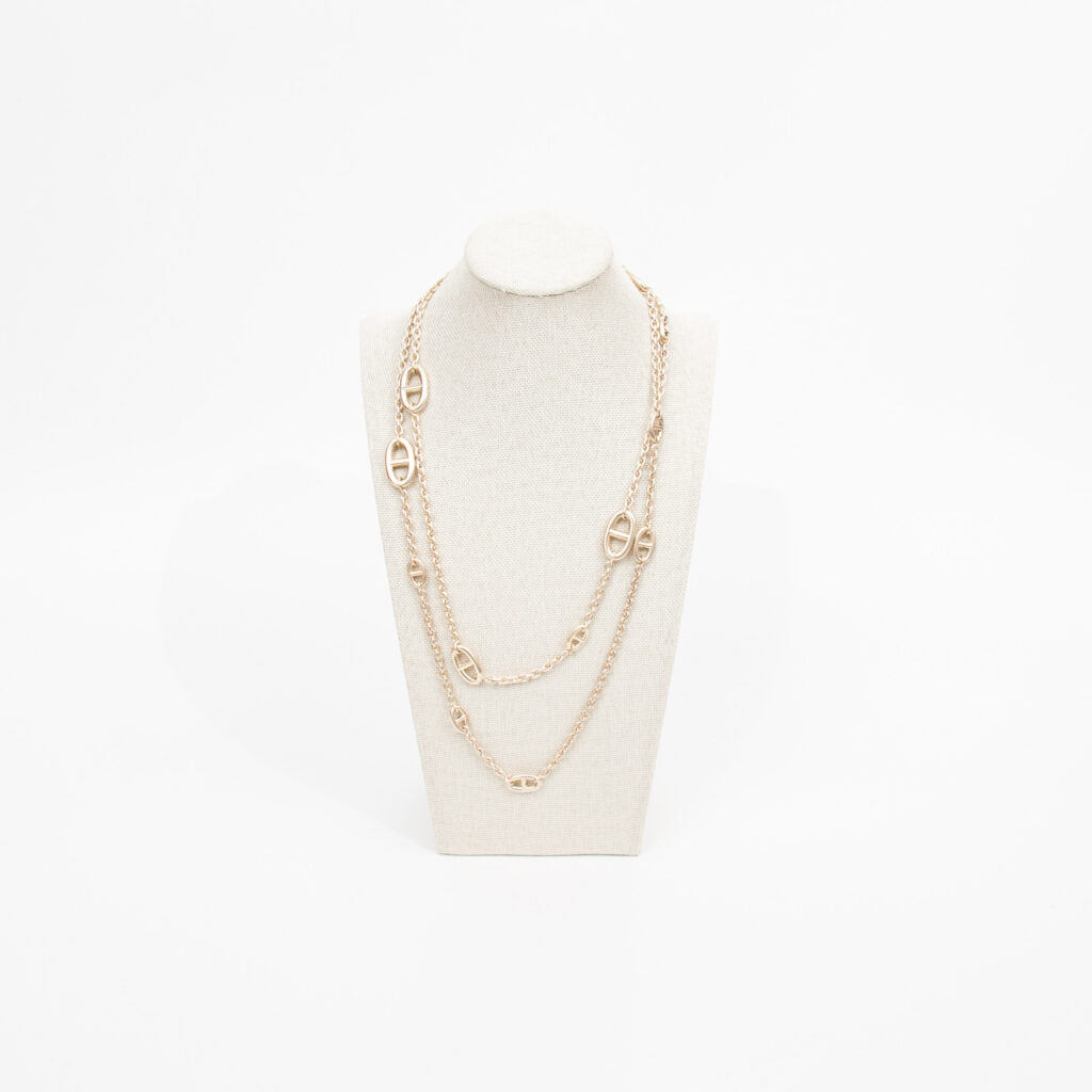 Hermès Halskette Chaine D Ancre Farandole Aus 925 Silber 120cm