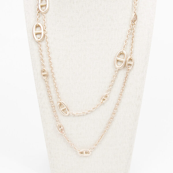 Collar Hermès Chaine D Ancre Farandole En Plata 925 120cm