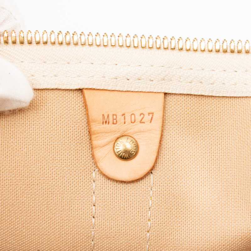 Louis Vuitton Tasche Keepall 50 Damier Azur Canvas 2007 MB1027 – Bild 10
