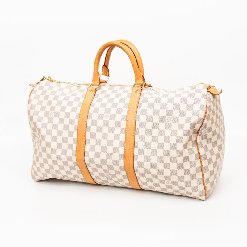 Louis Vuitton Tasche Keepall 50 Damier Azur Canvas 2007 MB1027 – Bild 2