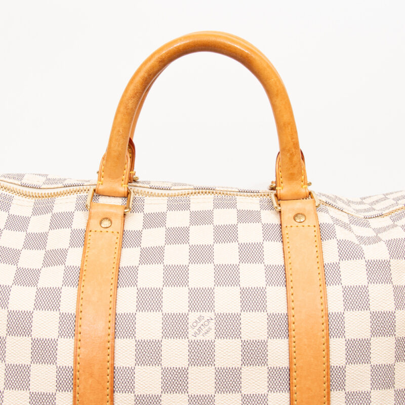 Louis Vuitton Tasche Keepall 50 Damier Azur Canvas 2007 MB1027 – Bild 6