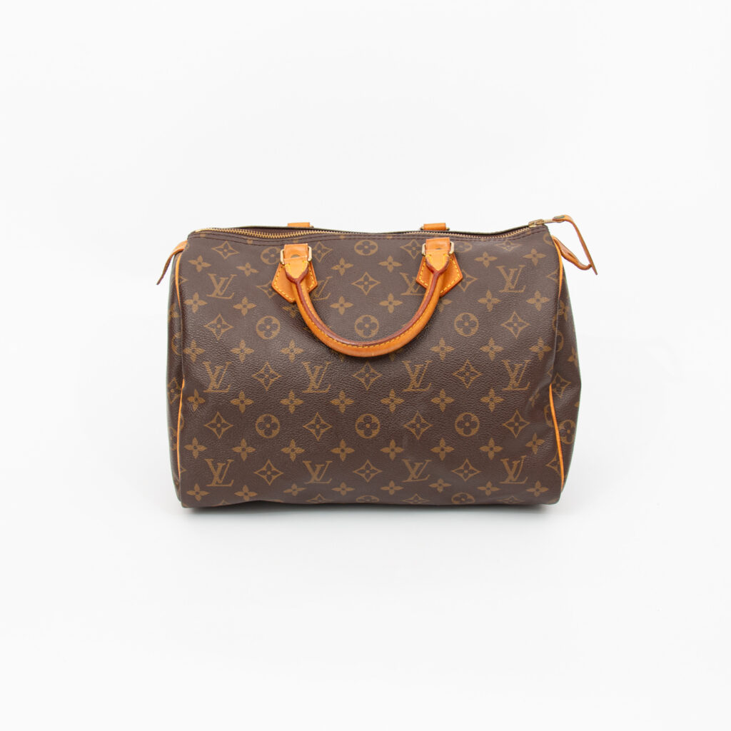 Louis Vuitton Handtasche Speedy 30 Monogram Canvas Braun 1992 VI1922