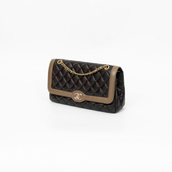Chanel Tasche Single Flap Tasche Schwarz khaki 2016–2017 23409905