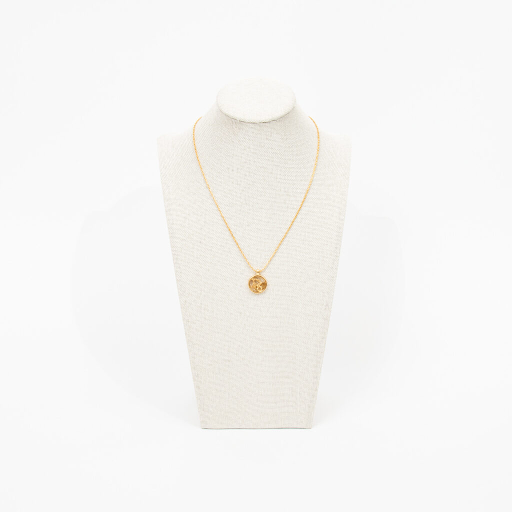 Christian Dior Halskette Dior Logo Vergoldet Gold