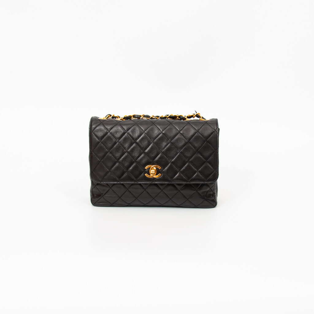 Chanel Tasche Timeless Schwarz Mit Goldener Hardware 1986–1988 262153.0