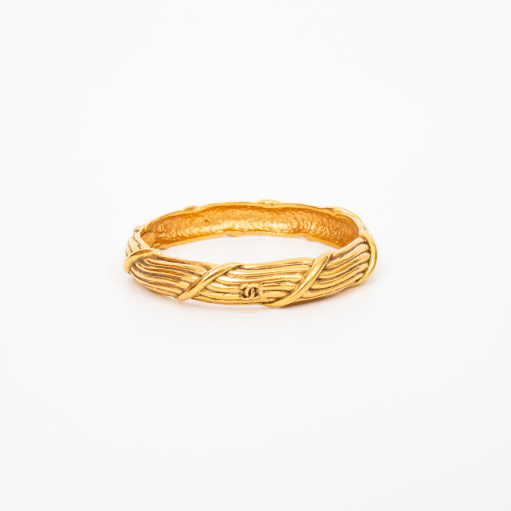 Chanel Armreif Coco CC 24k Gold Plated