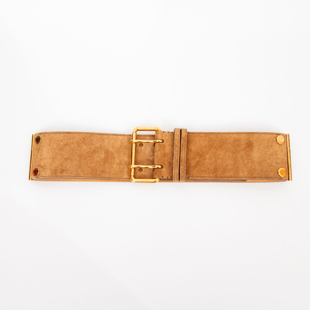 Louis Vuitton Gürtel 75cm Wildleder Beige