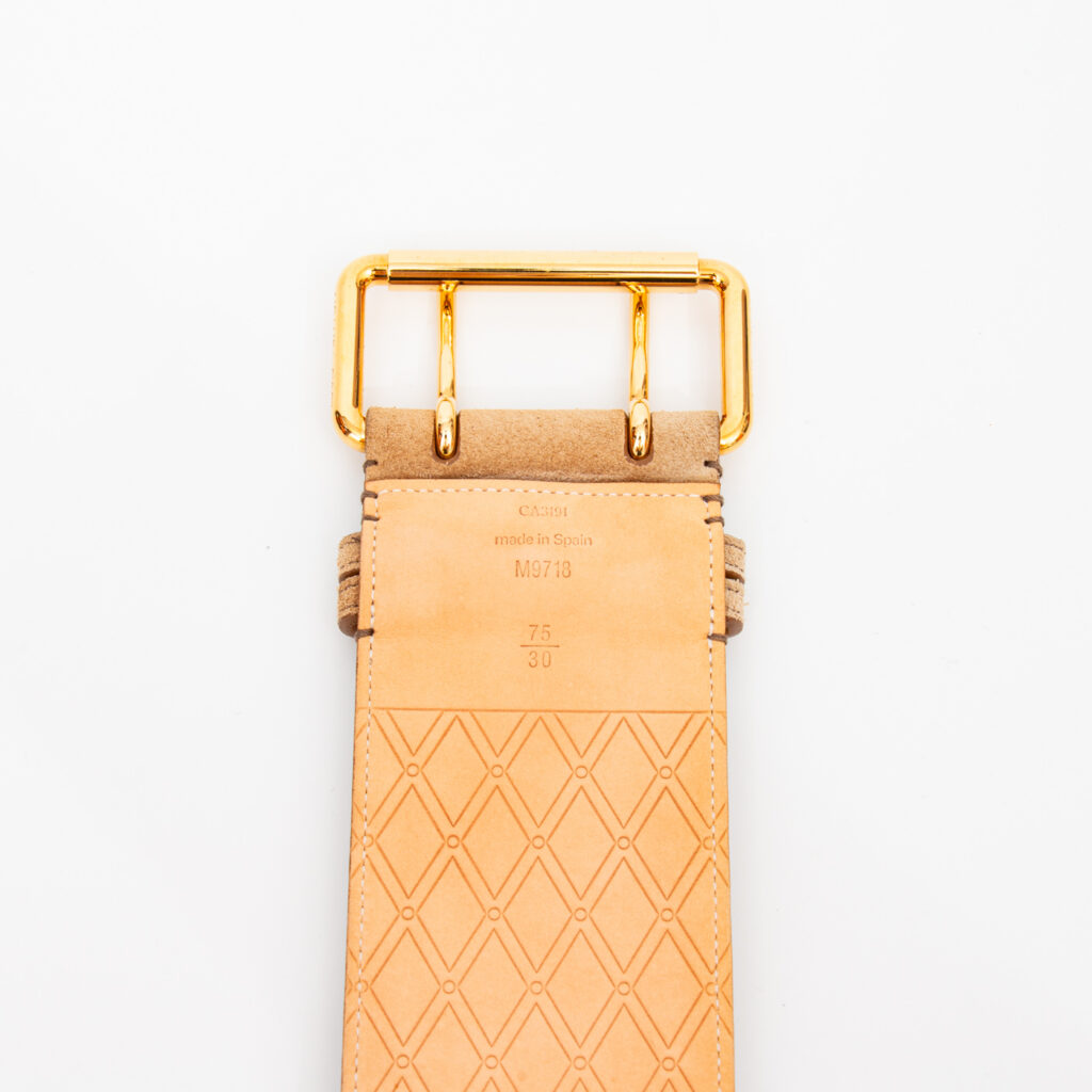 Louis Vuitton Gürtel 75cm Wildleder Beige
