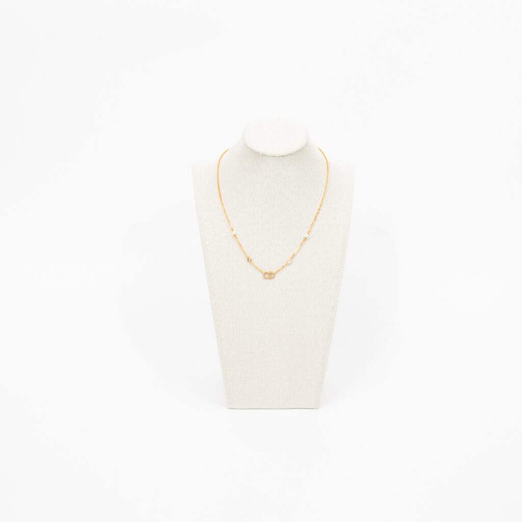Dior Halskette Clair D Lune Imitationsperle Gold