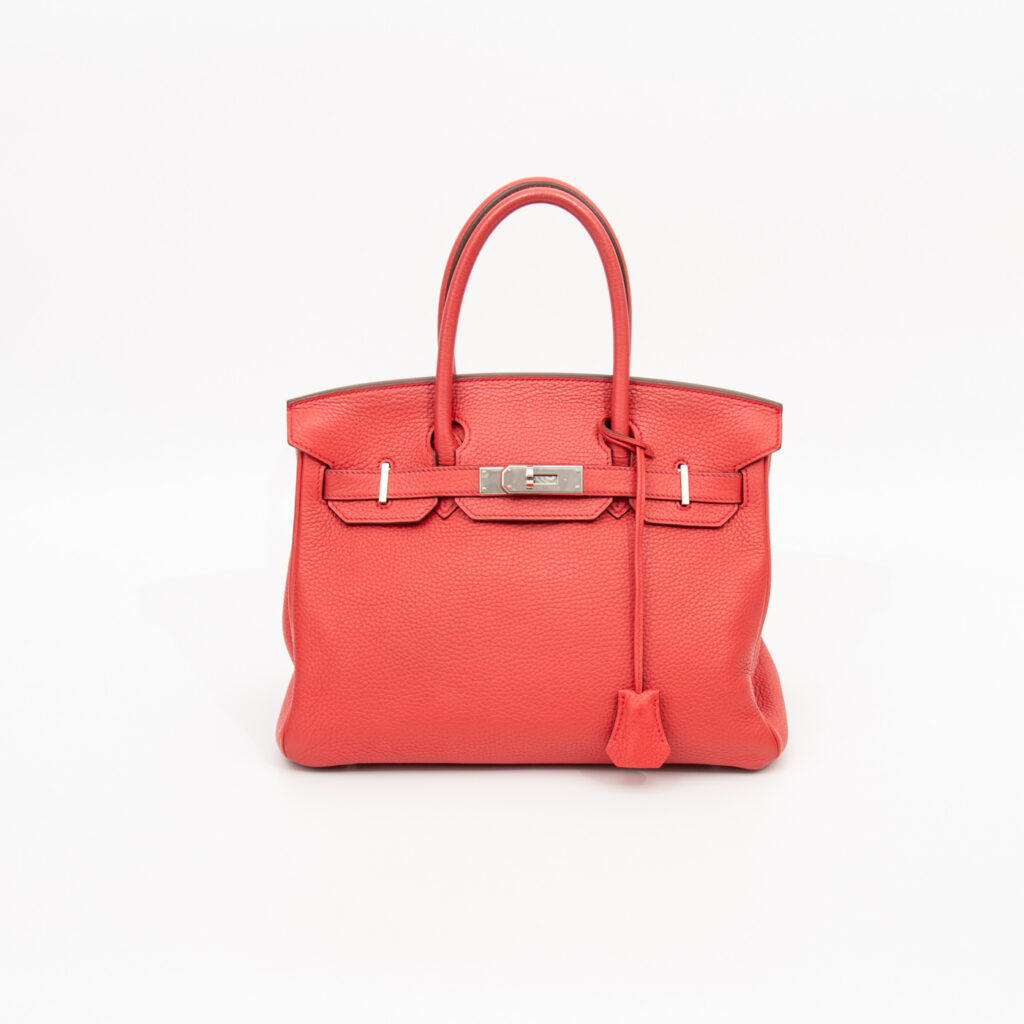 Hermès Tasche Birkin 30 Retourne Taurillon Clemence Rouge Pivoine 2014