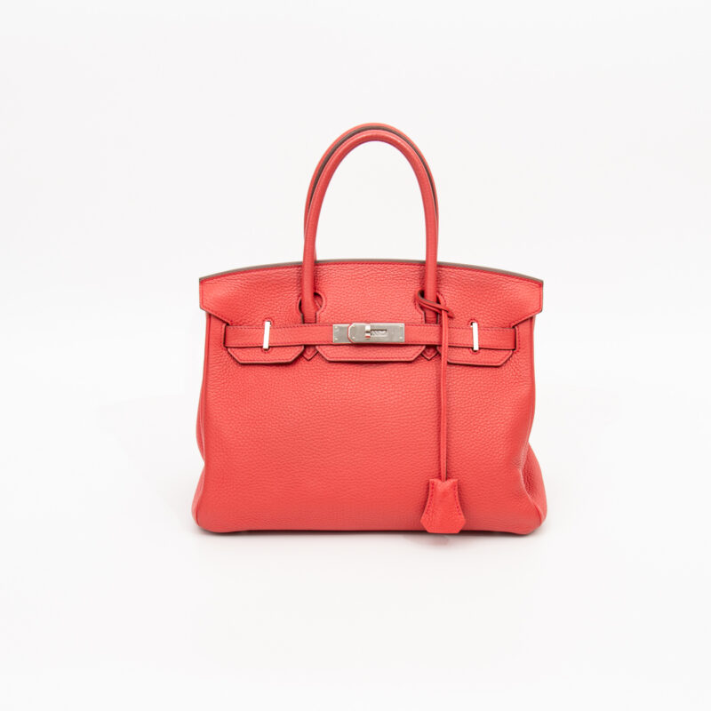 Hermès bag Birkin 30 Retourne Taurillon Clemence Rouge Pivoine 2014 – picture 1