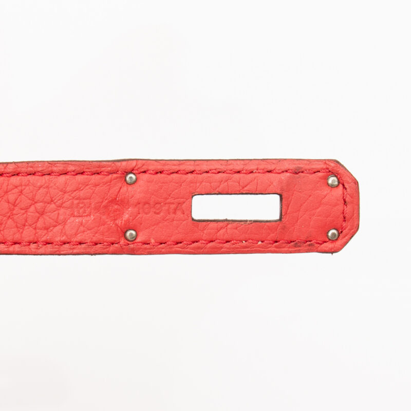Hermès bag Birkin 30 Retourne Taurillon Clemence Rouge Pivoine 2014 – picture 12