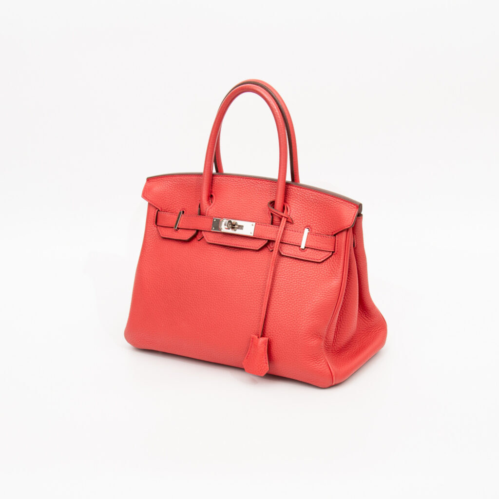 Hermès bag Birkin 30 Retourne Taurillon Clemence Rouge Pivoine 2014
