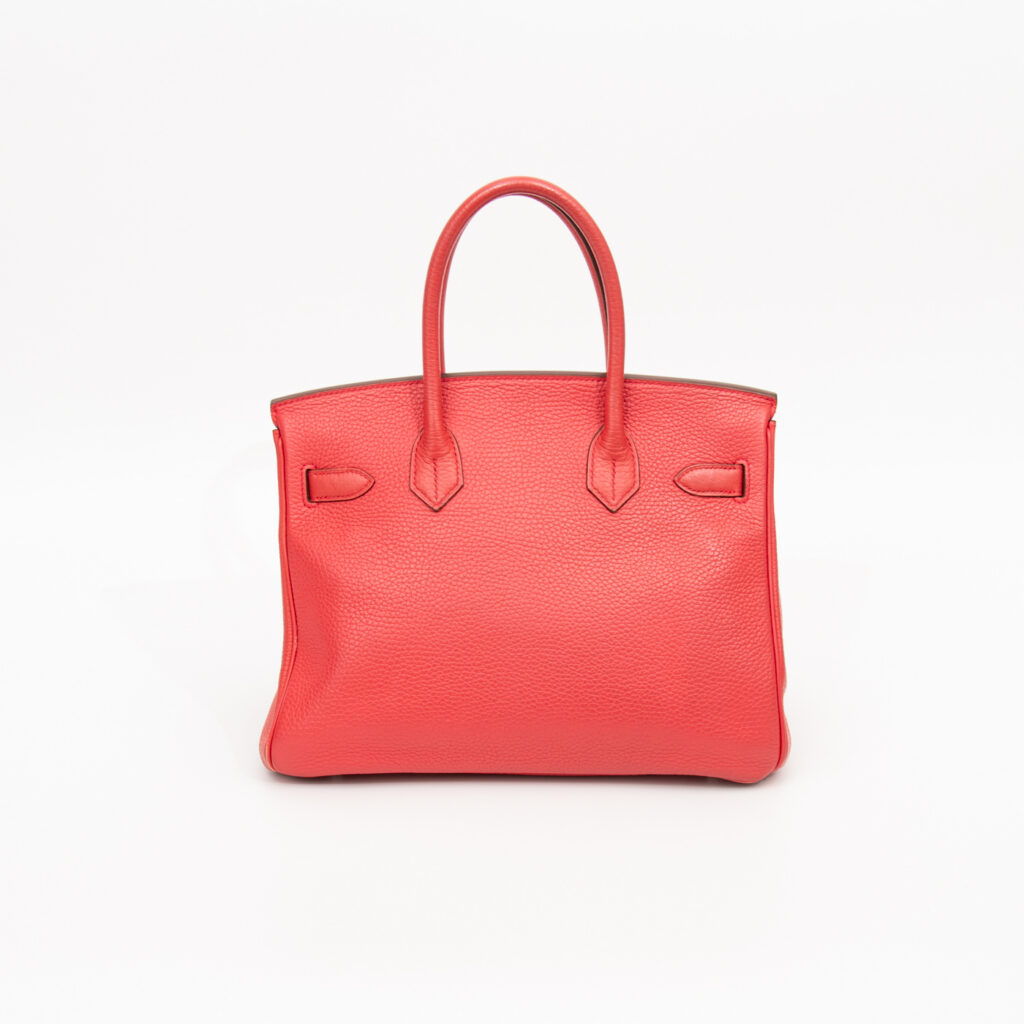 Hermès bag Birkin 30 Retourne Taurillon Clemence Rouge Pivoine 2014