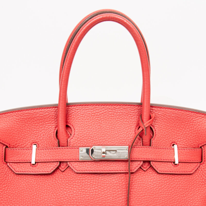 Hermès bag Birkin 30 Retourne Taurillon Clemence Rouge Pivoine 2014 – picture 7