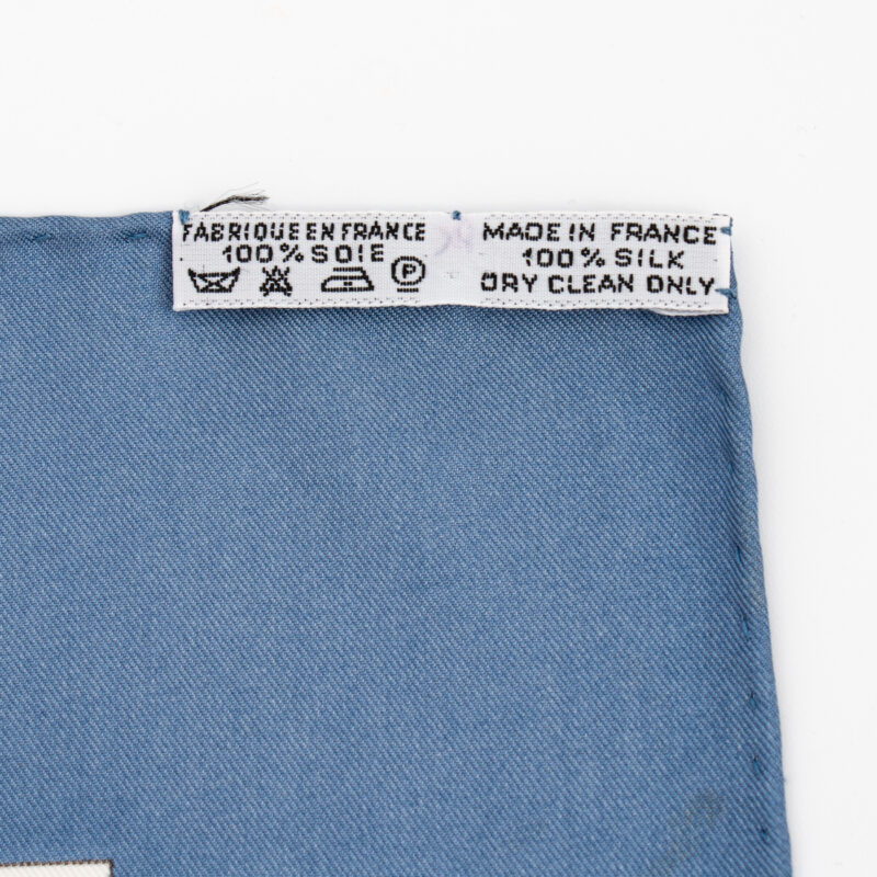 Hermès Tuch Seide Carré 90 L Entente Cordiale Blau – Bild 4