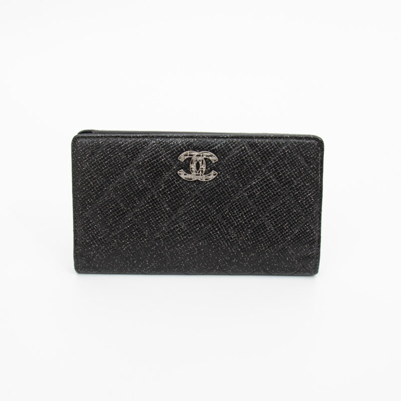 Chanel Geldbörse Long Wallet Leder Schwarz 2013–2014 18404702 – Bild 1