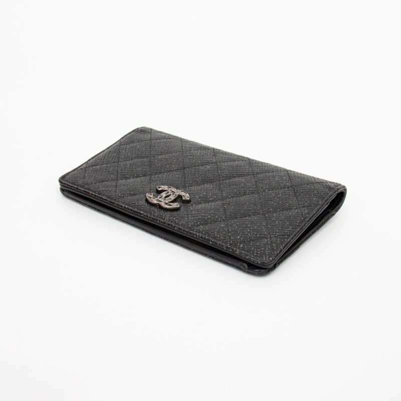 Chanel Geldbörse Long Wallet Leder Schwarz 2013–2014 18404702 – Bild 3