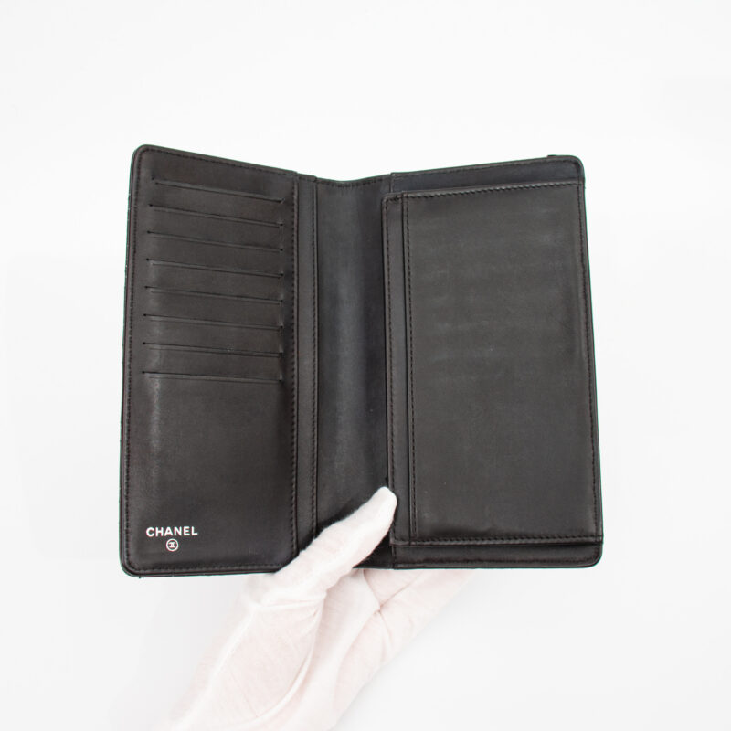 Chanel Geldbörse Long Wallet Leder Schwarz 2013–2014 18404702 – Bild 4